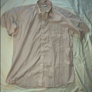 Gentlemens Collection Short Sleeve Shirt Size 17 Polyblend Button Pocket #725